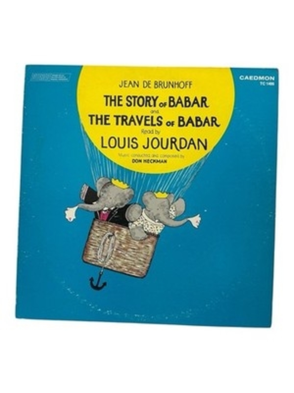 Story of Babar Travels of Babar Vinyl LP Louis Jourdan Caedmon Kids M VG+